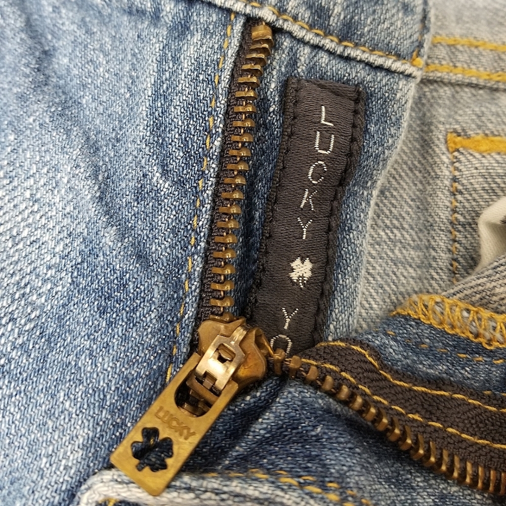 Lucky Brand Malibu Blue Denim Distressed Cut-off Jean Shorts 25 - Picture 9 of 14